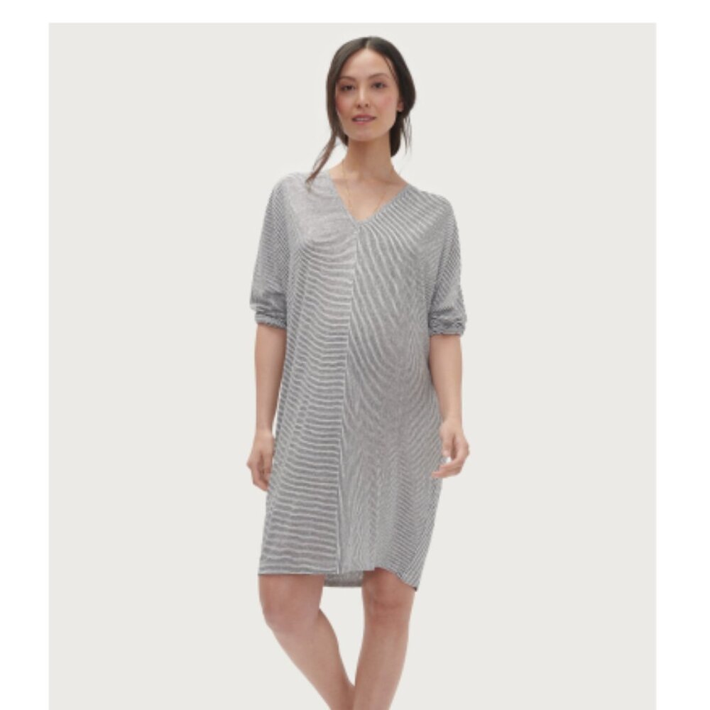 Hatch Maternity Maley Striped Linen Dress